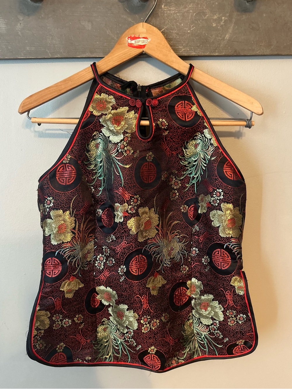 Silk blend Asian style top - Picture 2 of 13